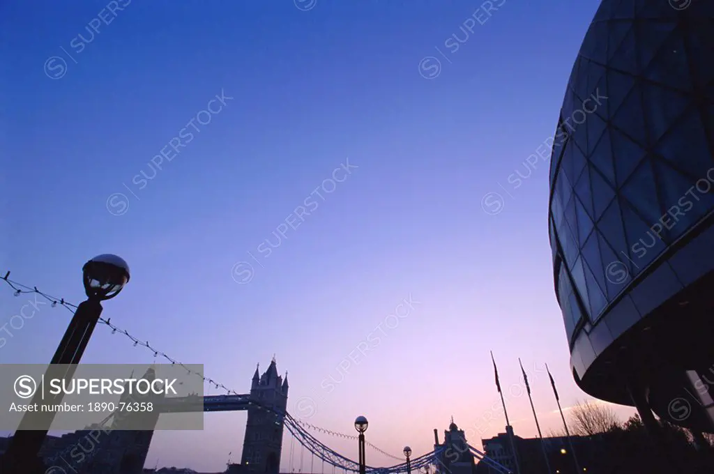 Tower Bridge at dawn, London, England, UK, Europe