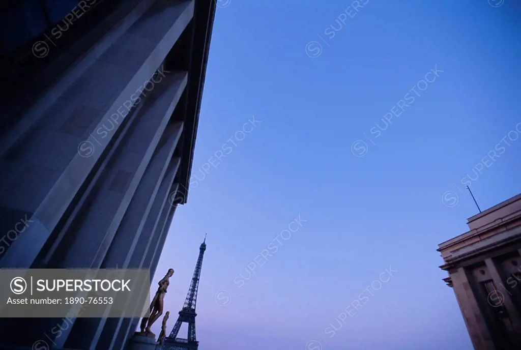 Trocadero and Eiffel Tower, Paris, France, Europe