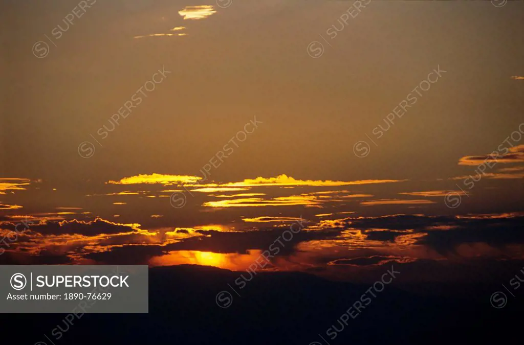 Sunset, Amazon, Brazil, South America