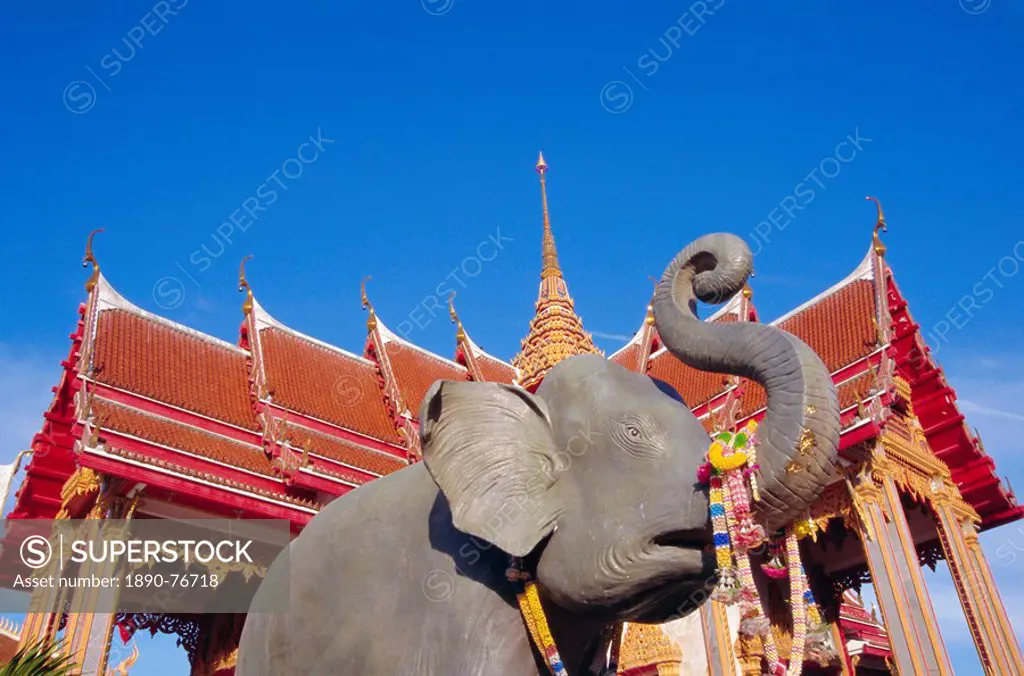 Elephant at temple, Phuket, Thailand