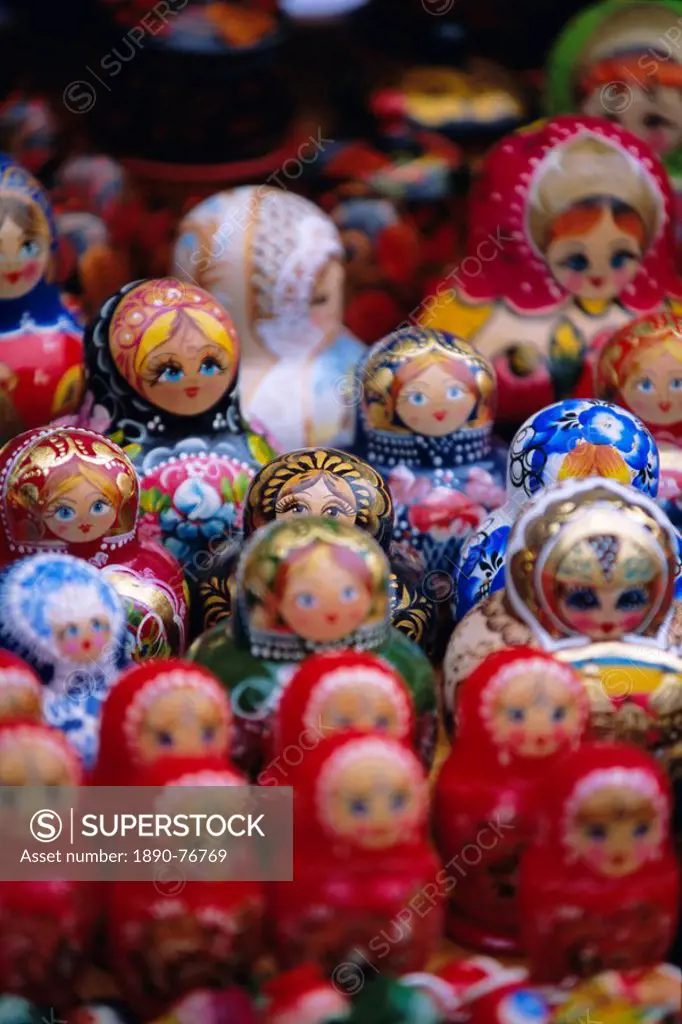 Wooden Russian dolls, Russia, Europe