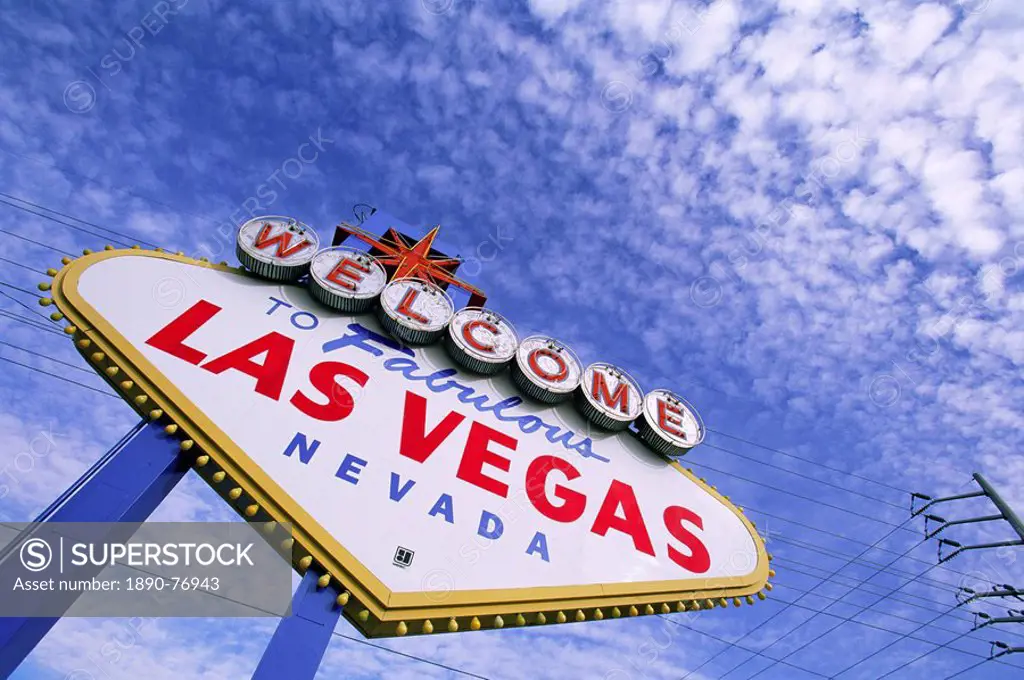 Las Vegas sign, Las Vegas, Nevada, USA, North America