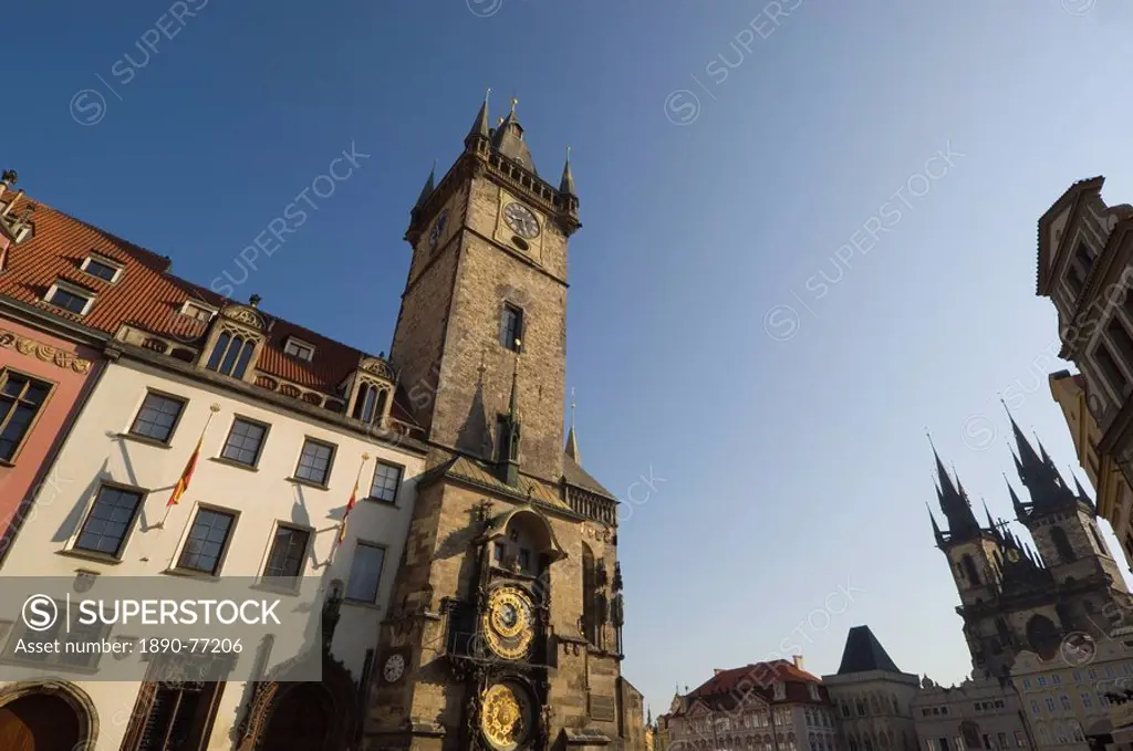 Old Town Square, Clock, Prague, Czechoslovakian Republic