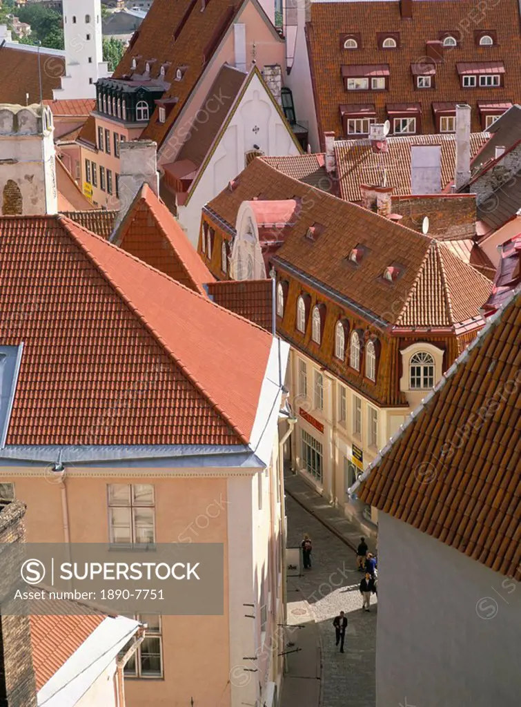 Rooftops, Tallinn, Estonia, Baltic States, Europe