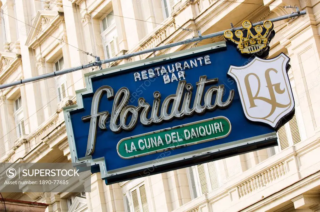 Bar Floridita Sign, Havana, Cuba