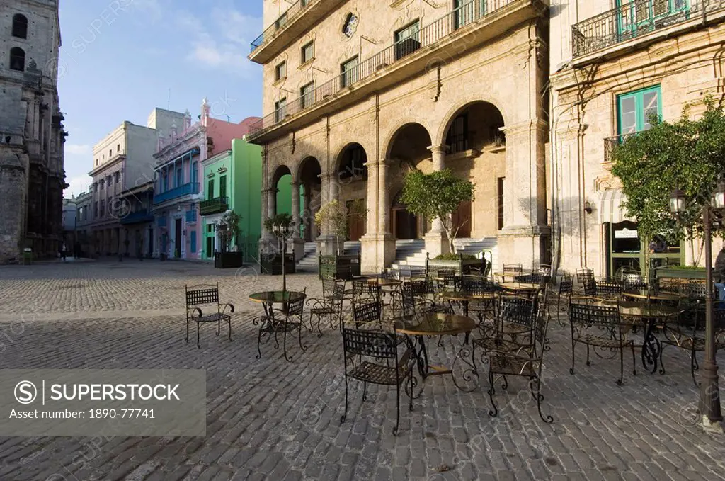Empty square, Havana, Cuba