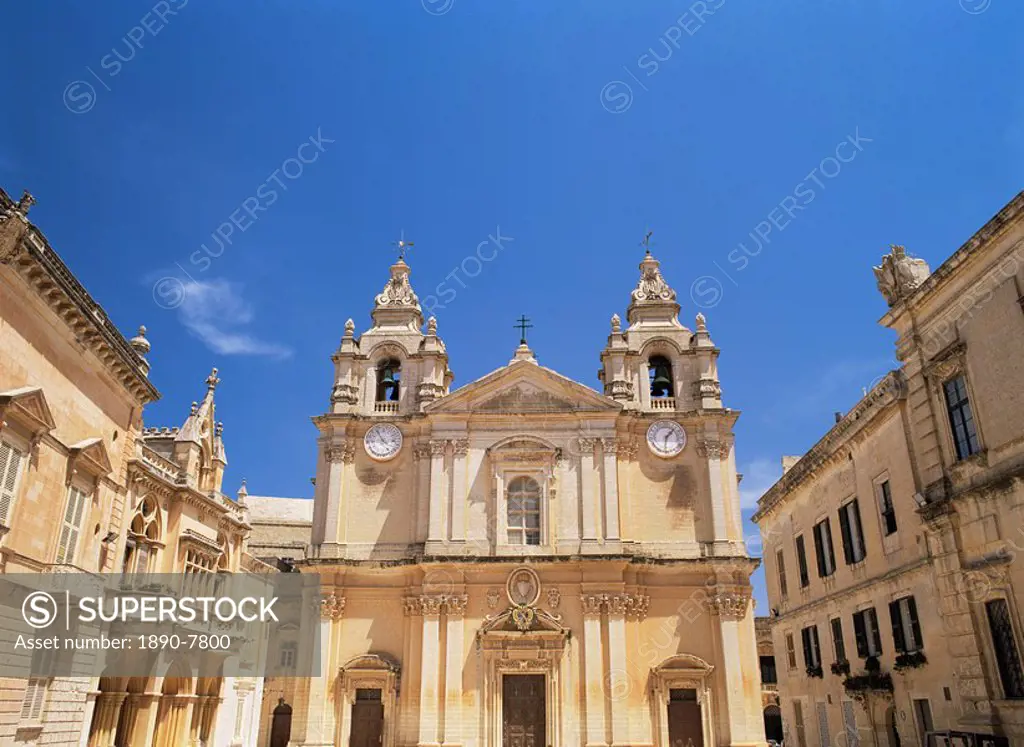 St. Paul´s Cathedral, Mdina, Malta, Europe