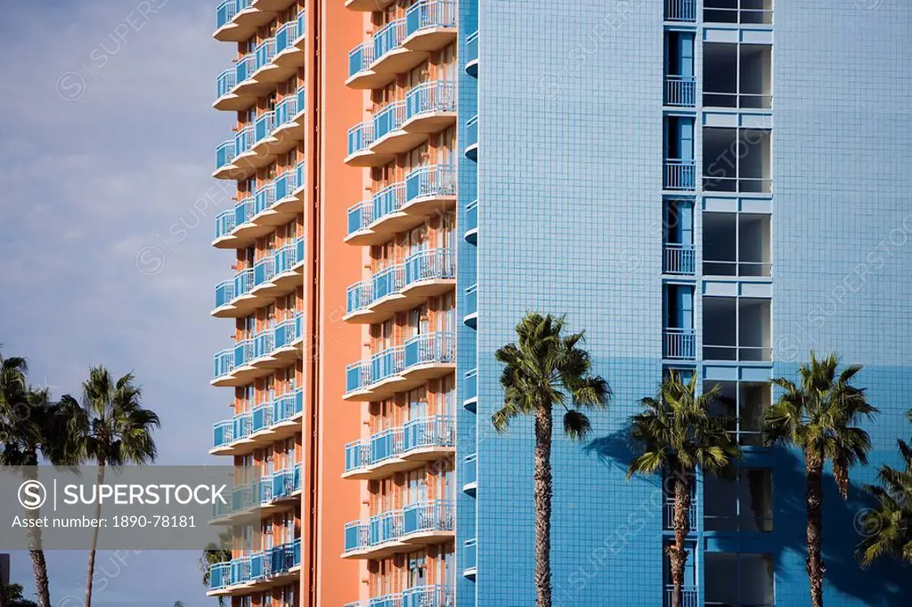 Blue building, San Diego, California, United States of America, North America
