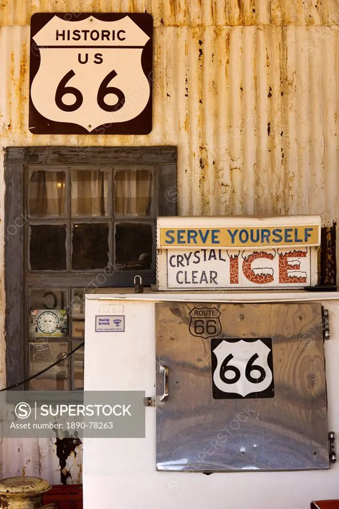 Gas station, Route 66, Arizona, United States of America, North America
