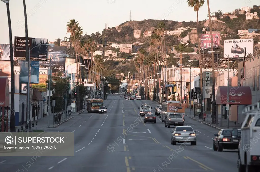 Sunset Boulevard, Hollywood, Los Angeles, California, United States of America, North America
