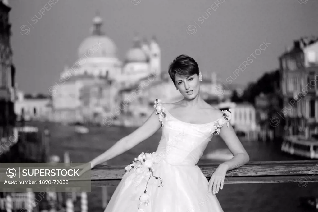Bride in Venice, Italy.
