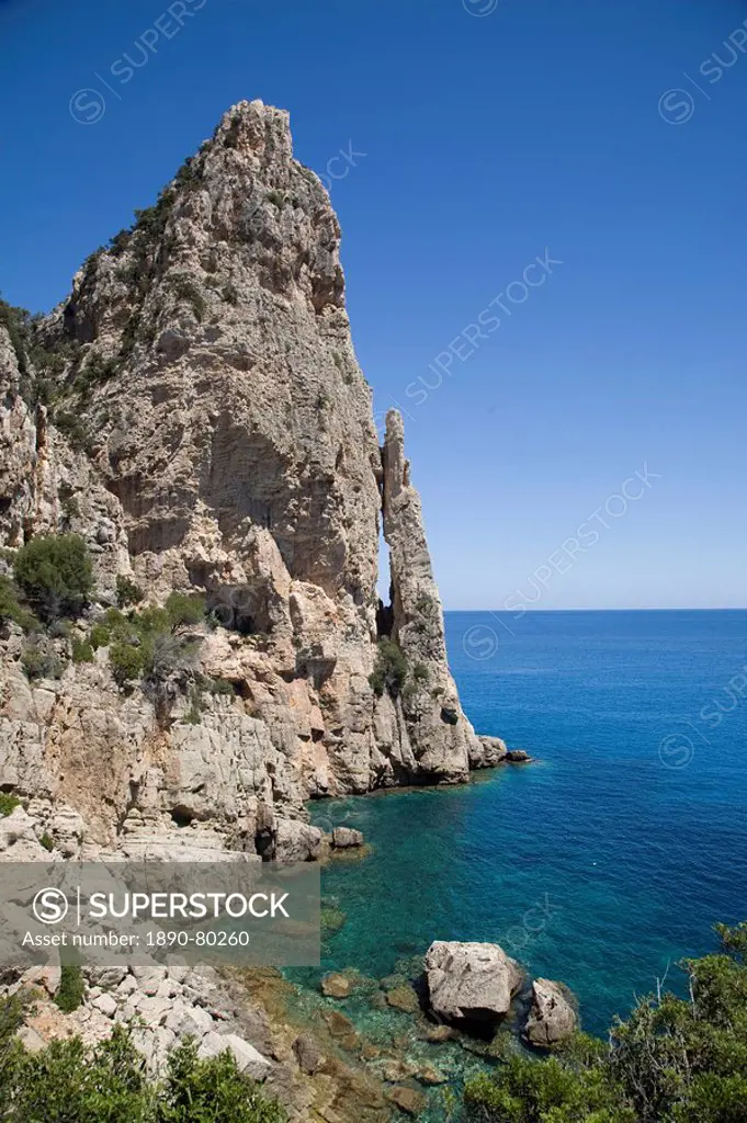 The rocks at Santa Maria Navarrese, Sardinia, Italy, Mediterranean, Europe