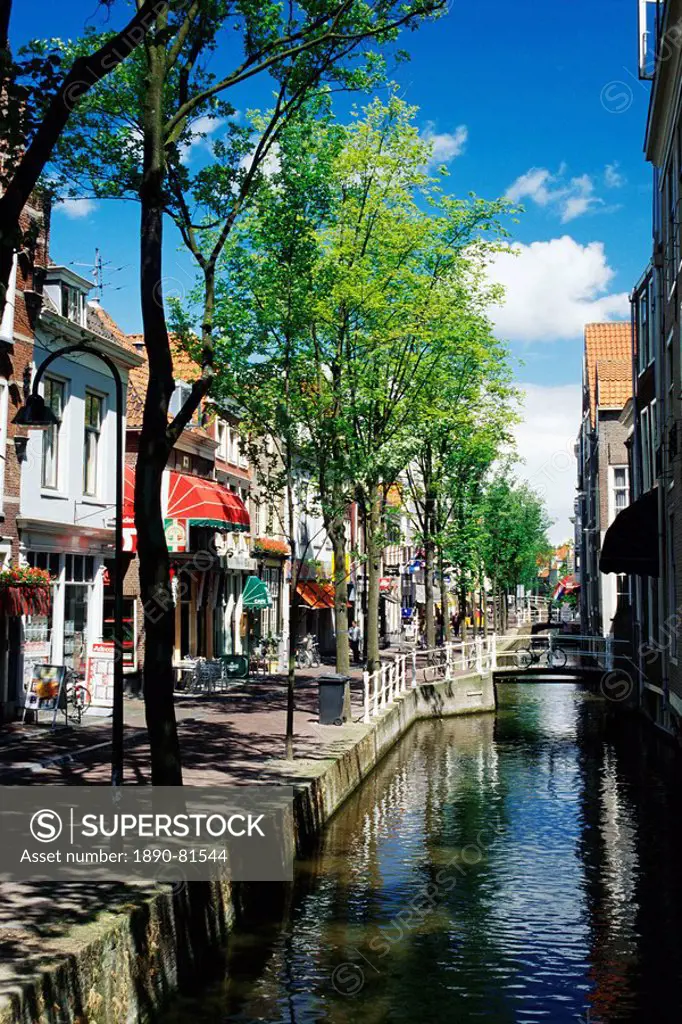 Canal, Delft, Holland Netherlands, Europe