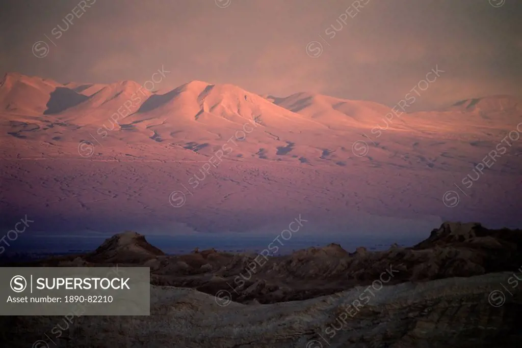 White rocks and barren landscape, Valle de la Luna Valley of the Moon Moon Valley, Atacama Desert, Chile, South America