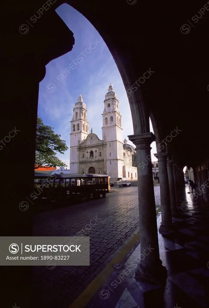 The Cathedral, Campeche City, Campeche, Yucatan, Mexico, North America