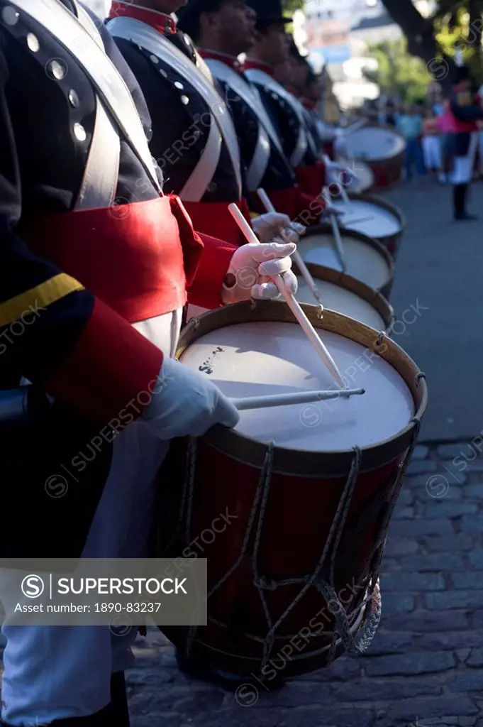 Drummers in a Military Band, Buenos Aires, Argentina, South America