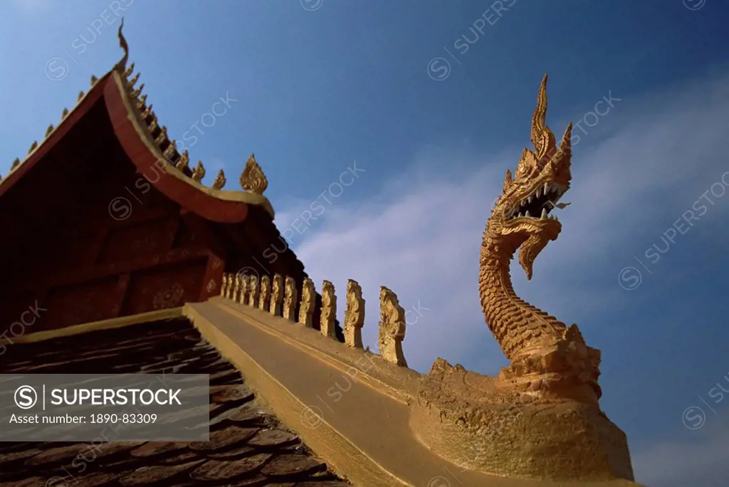 Architectural detail, Vientiane, Laos, Indochina, Southeast Asia, Asia