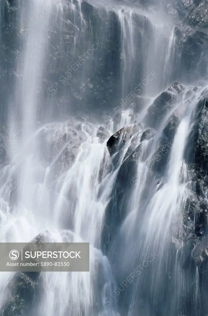 Bridal Veil Falls, near Valdez, Alaska, United States of America, North America