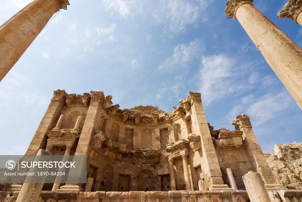 The Nymphaeum, Jerash Gerasa, a Roman Decapolis city, Jordan, Middle East