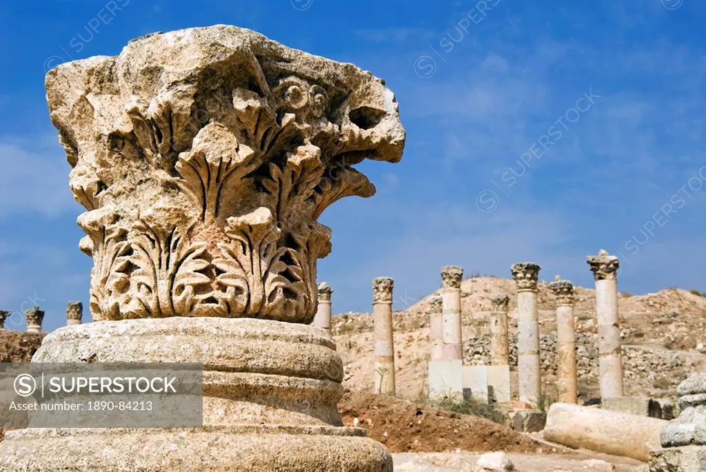 South Decumanus, Jerash Gerasa, a Roman Decapolis city, Jordan, Middle East