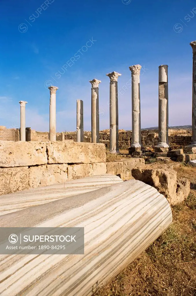 Eastern basilica, Apollonia, Cyrenaica, Libya, North Africa, Africa