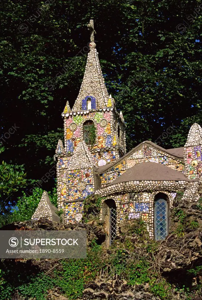 Decorated little chapel, Guernsey, Channel Islands, United Kingdom, Euruope
