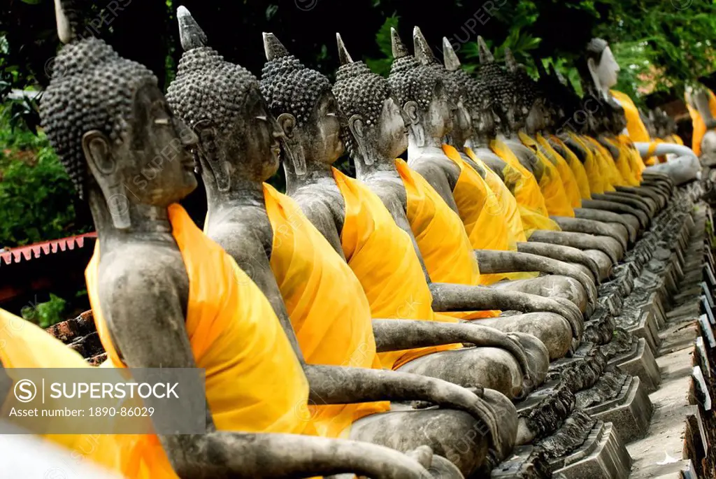 Buddha statues, Ayuthaya, Thailand, Southeast Asia, Asia
