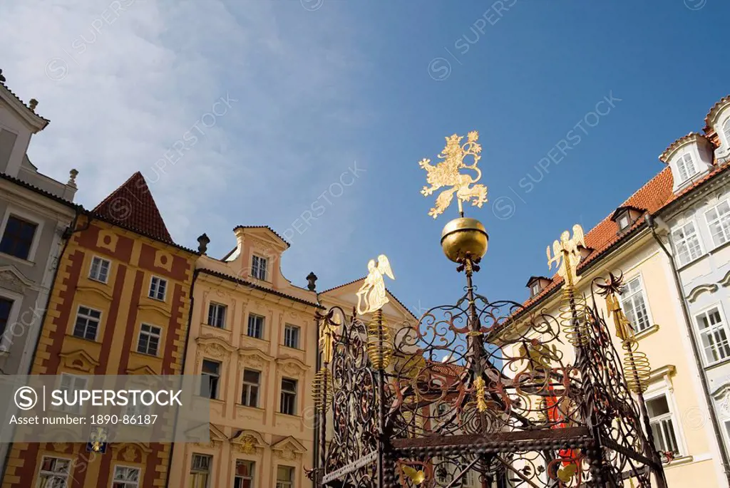 Ornamental grill, Male Namesti, U Rotta, Old Town, Prague, Czech Republic, Europe