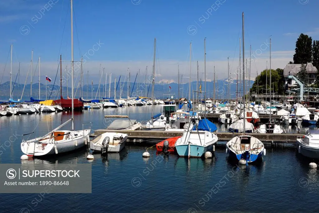 Port des Mouettes, Lac Leman Lake Geneva, Evian_les Bains, Haute_Savoie, France, Europe
