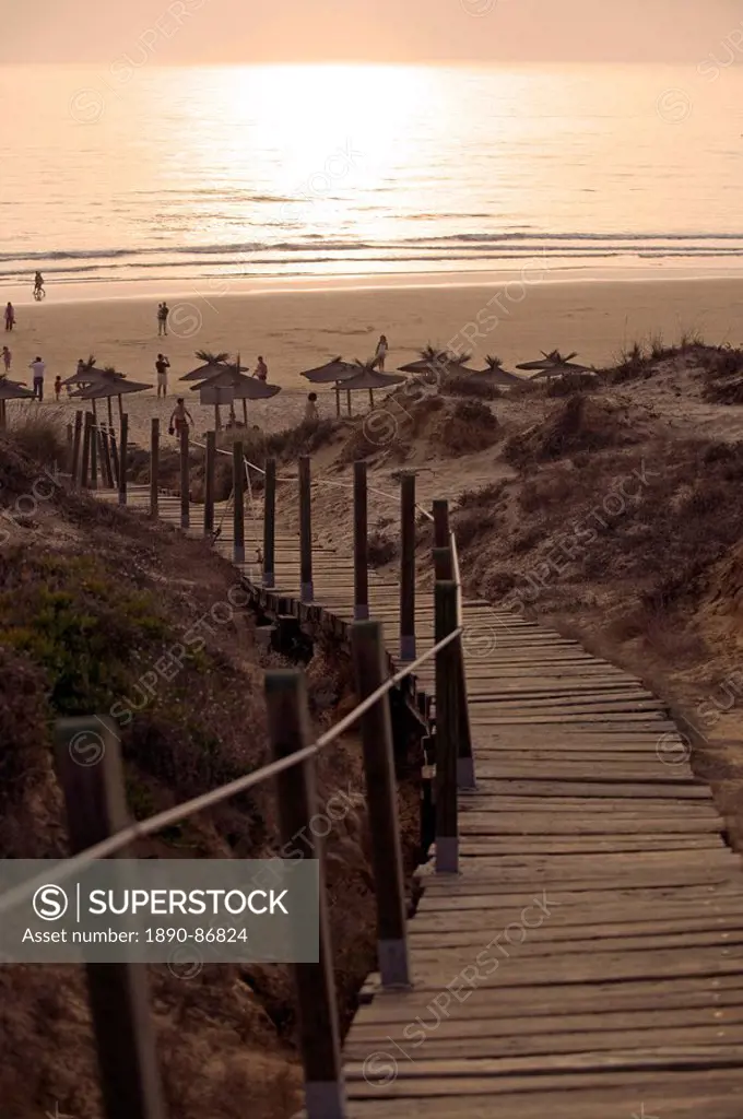 La Barrosa beach, Cadiz, Costa de la Luz Coast of Light, Andalucia, Spain, Europe
