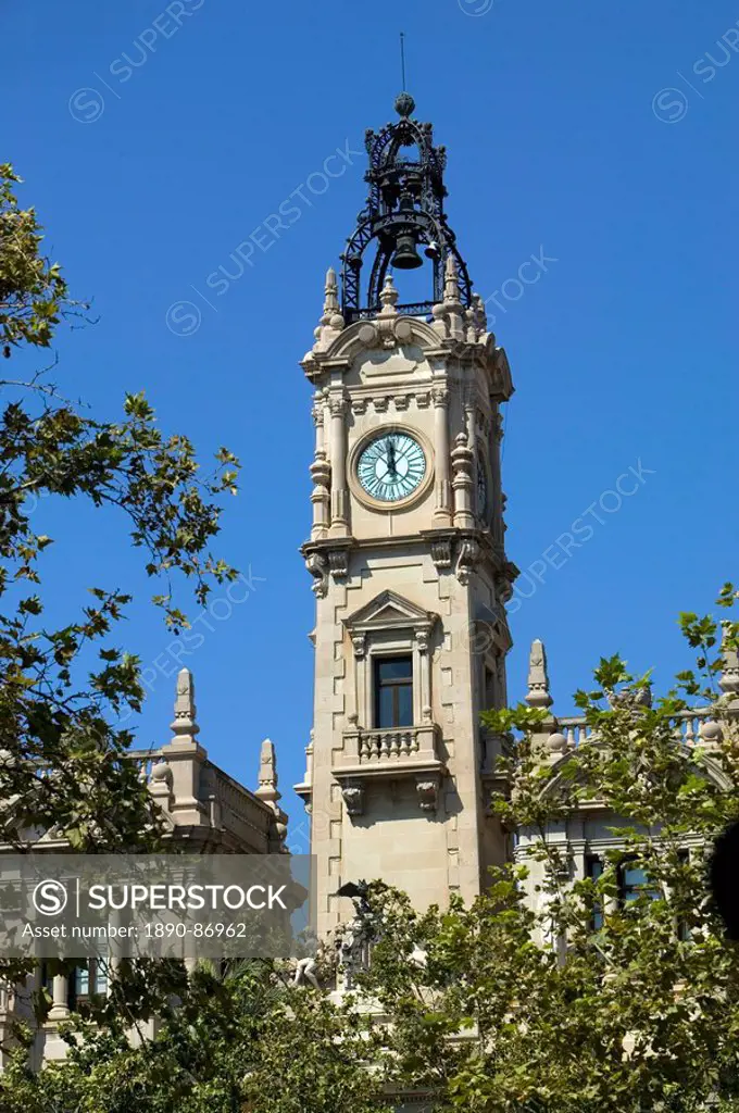 Ayuntamiento city hall, Valencia, Spain, Europe