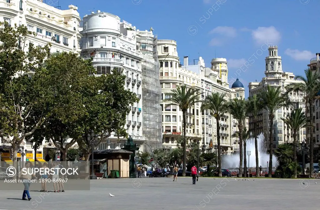 Plaza del Ayuntamiento City Hall Square, Valencia, Spain, Europe