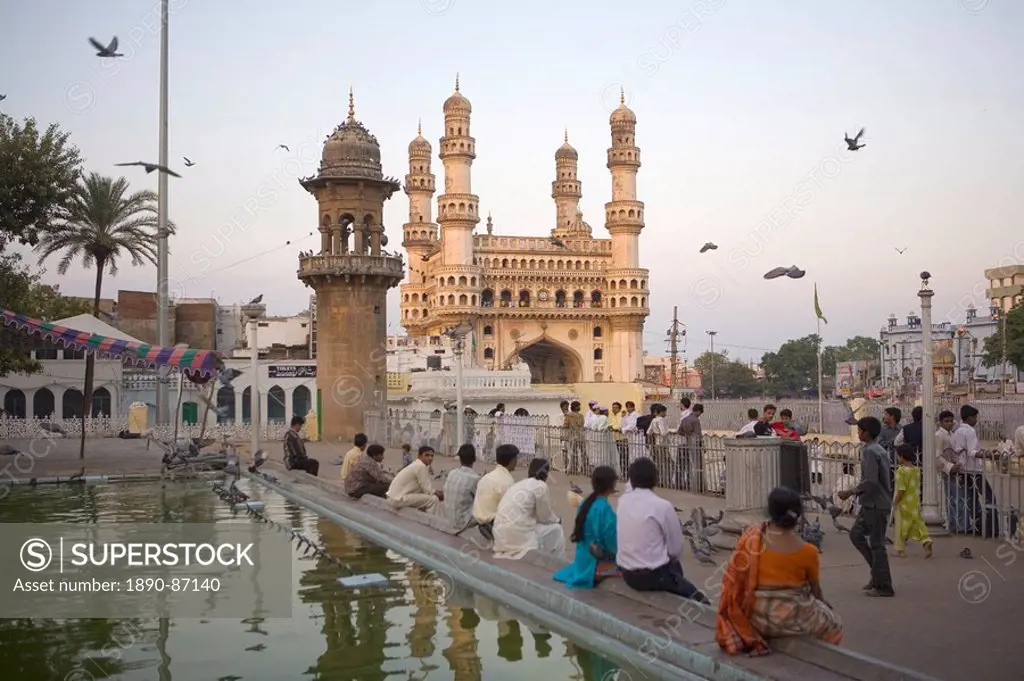 Mecca Masjid mosque Charminar, Hyderabad, Andhra Pradesh state, India, Asia