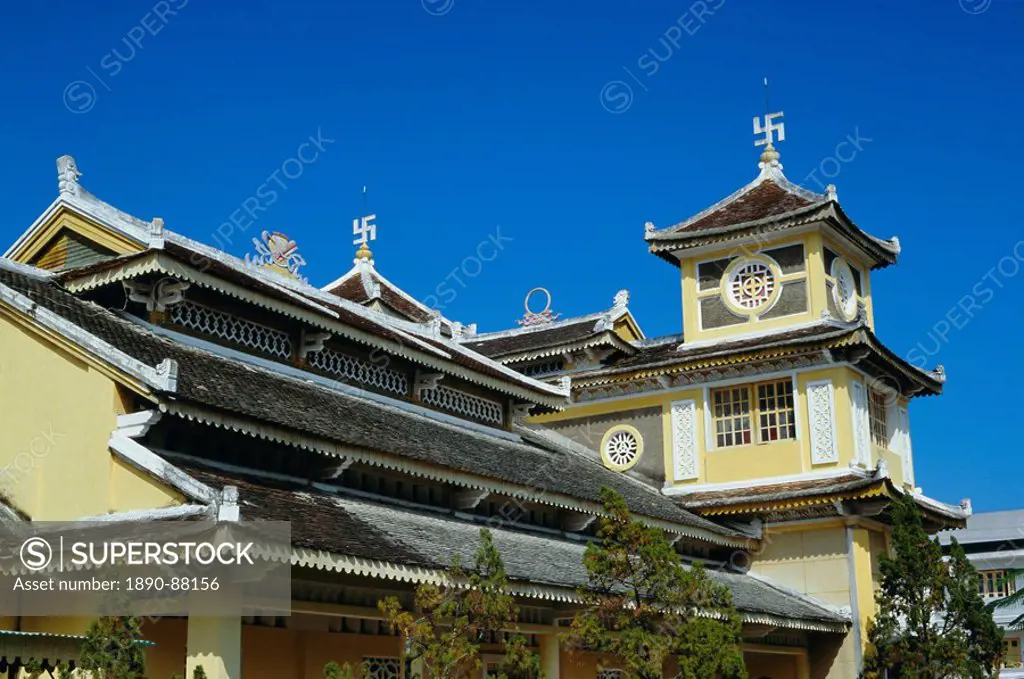 The main Cao Dai temple, Danang, Vietnam, Indochina, Southeast Asia, Asia