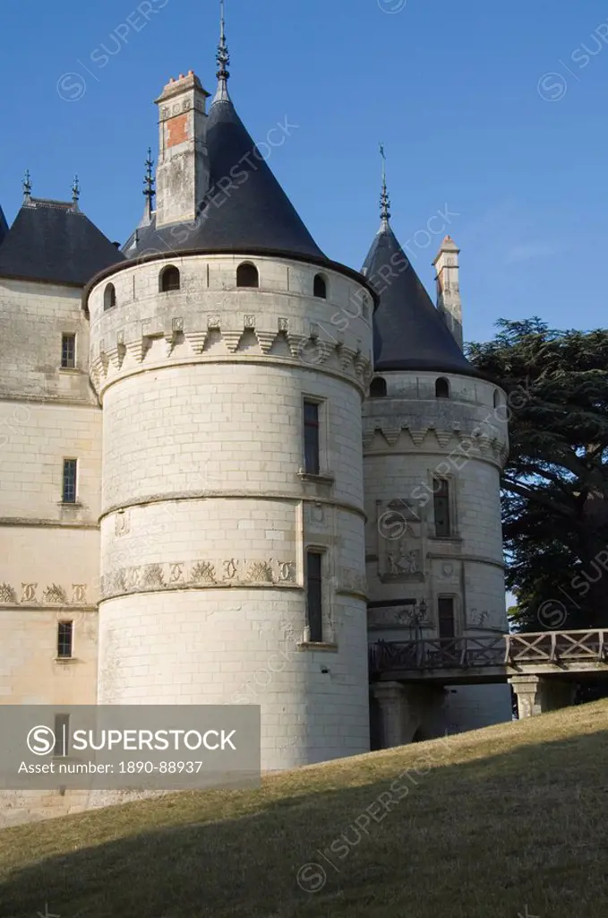 The Gate Towers, Chateau de Chaumont, Loir_et_Cher, Loire Valley, France, Europe