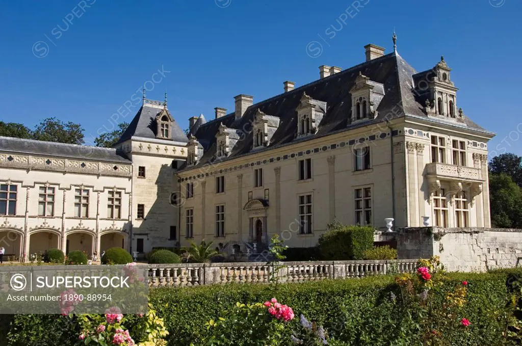 The 15th century Chateau Breze, Maine_et_Loire, Loire valley, France, Europe