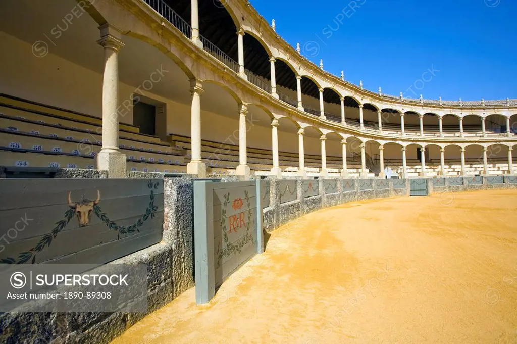 Plaza de Toros, Ronda, one of the white villages, Malaga province, Andalucia, Spain, Europe
