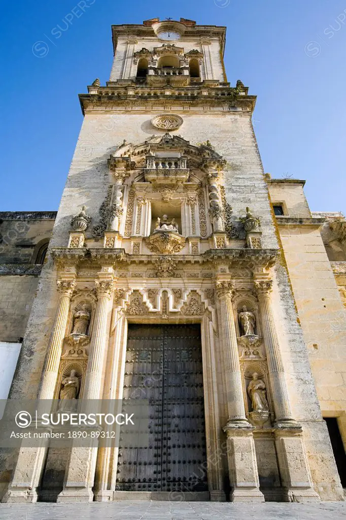 San Pedro cathedral, Arcos de la Frontera, one of the white villages, Andalucia, Spain, Europe