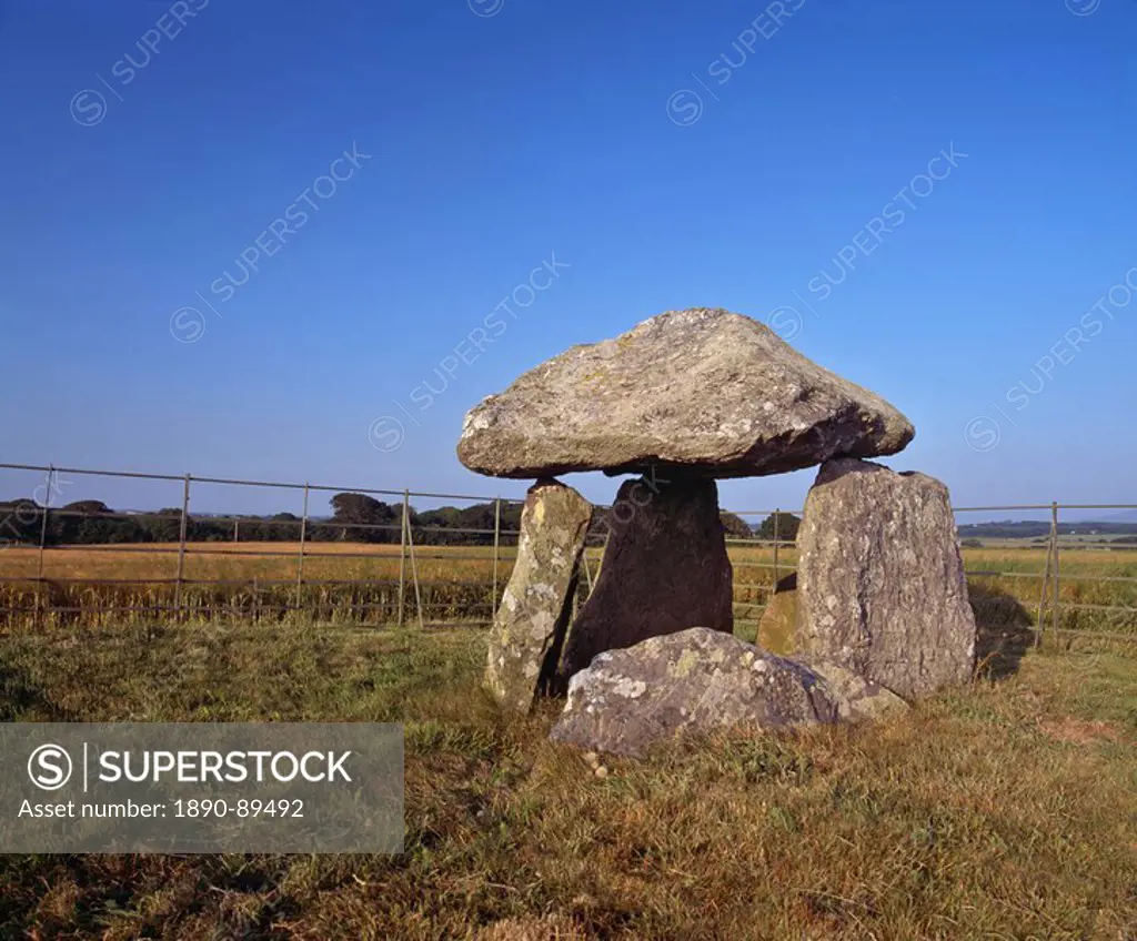 Neolithic burial chamber built between 4000 and 2000BC for communal burial of the dead, it would originally have been covered with earth or stones, Bo...