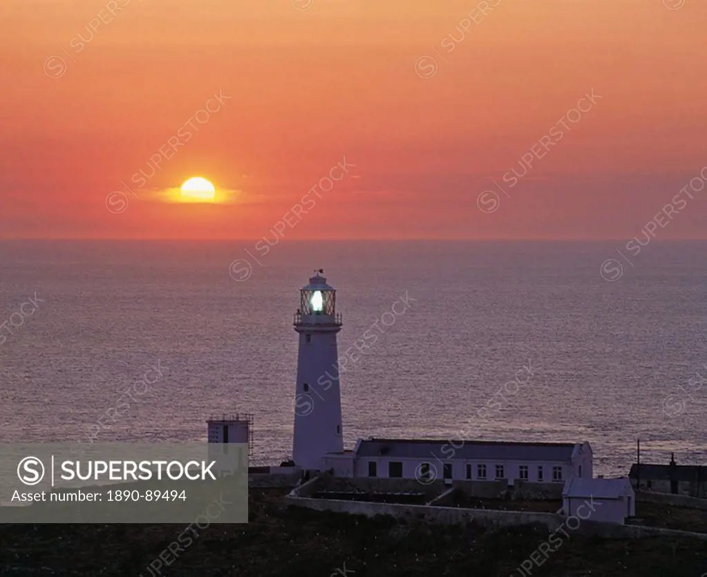 South Stack lighthouse on the western tip of Holy Island, Anglesey, North Wales, United Kingdom, Europe