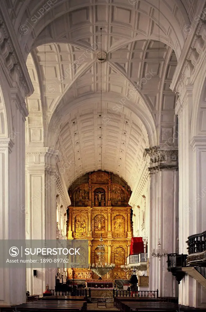 Se Cathedral in Old Goa, UNESCO World Heritage Site, Goa, India, Asia