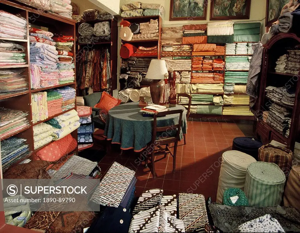 Batik shop in Jakarta, Java, Indonesia, Southeast Asia, Asia