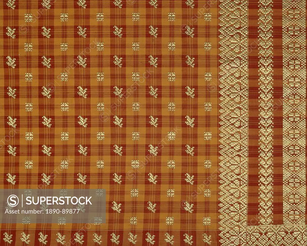 Gold_thread emboidered textile of Malaysia, Southeast Asia, Asia