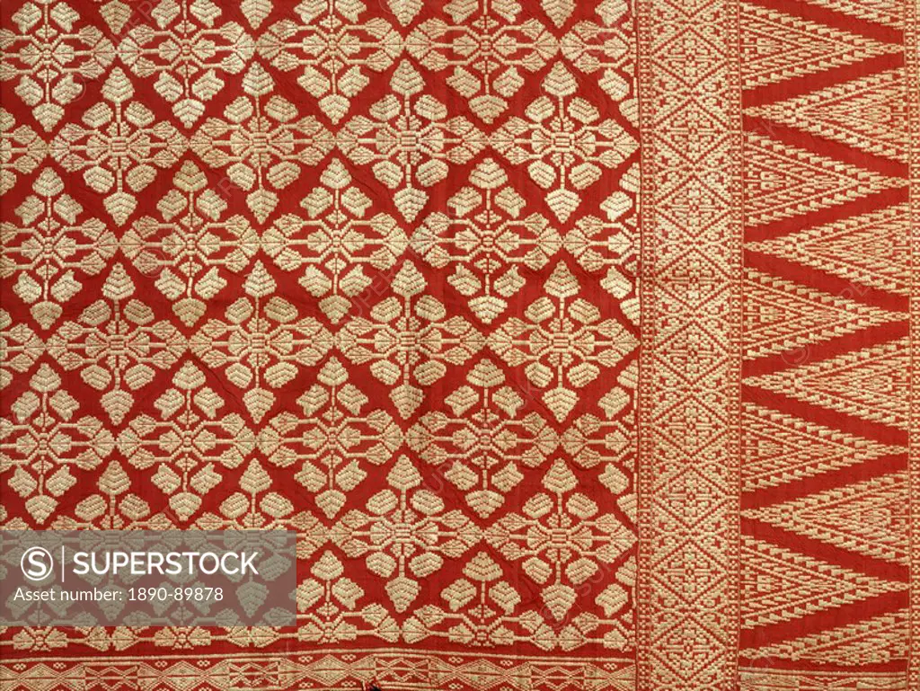 Gold_thread emboidered textile of Malaysia, Southeast Asia, Asia