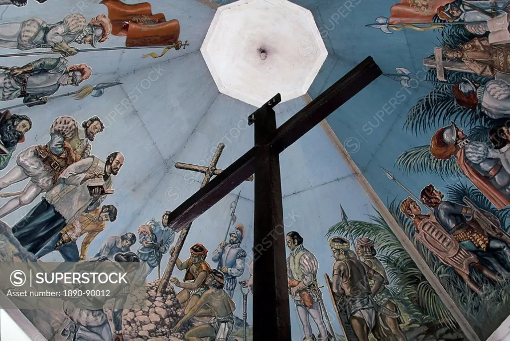 Magellan´s Cross,Christian cross planted by Portuguese and Spanish explorers as ordered by Ferdinand Magellan upon arriving in Cebu in 1521, Cebu, Phi...