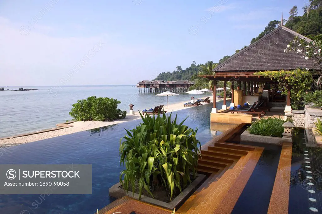 Pool at Pangkor Laut Resort in Malaysia, Southeast Asia, Asia