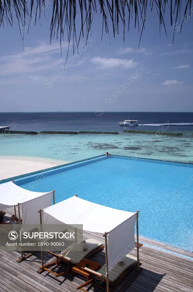 Pool at Coco Palm Bodu Hithi Resort in the Maldives, Indian Ocean, Asia