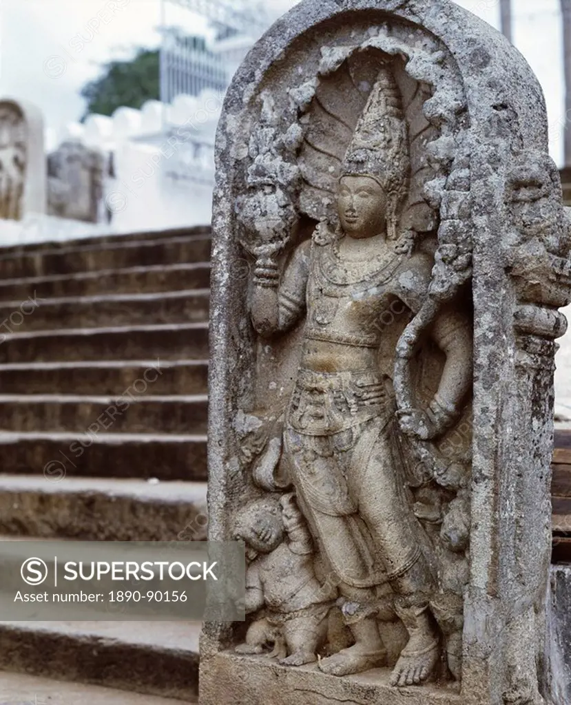 Stelae in Anuradhapura, UNESCO World Heritage Site, Sri Lanka, Asia