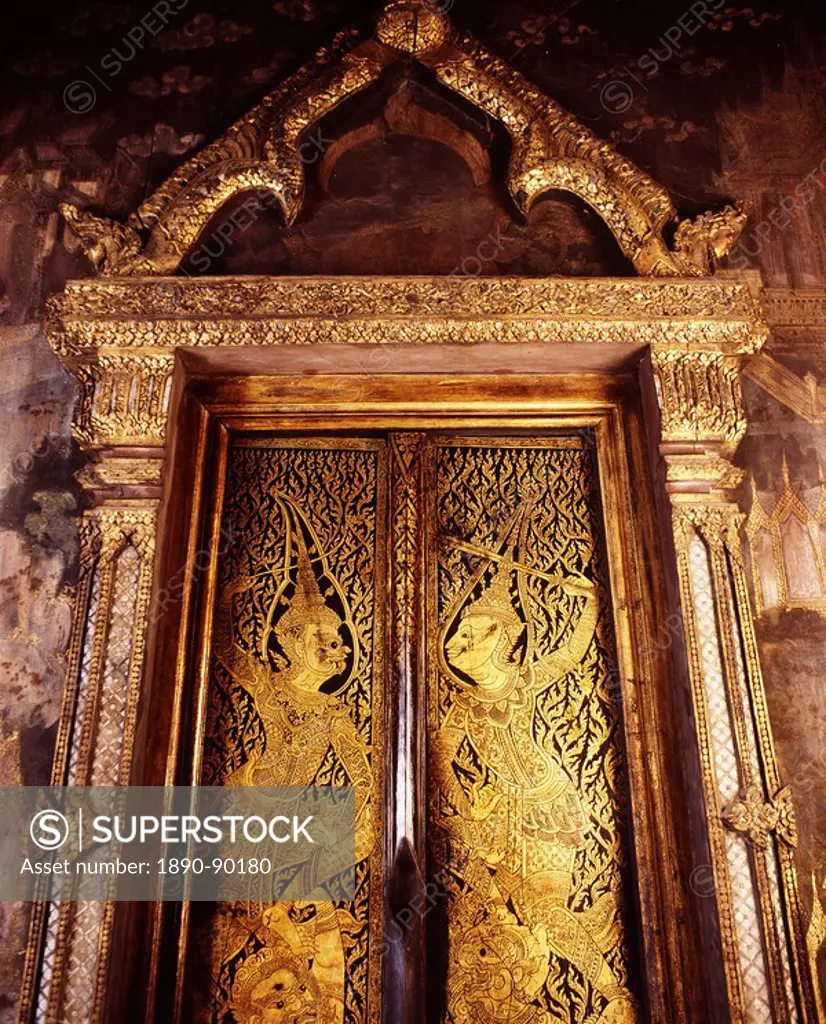 Door from 17th century, Thailand, Southeast Asia, Asia