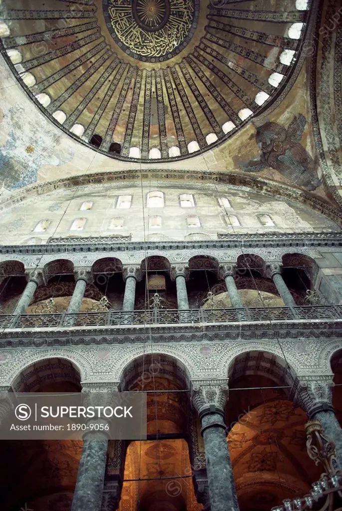 Interior of the Santa Sophia, UNESCO World Heritage Site, Istanbul, Turkey, Europe, Eurasia